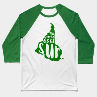 Mi Norte es el Sur South America Map Baseball T-Shirt